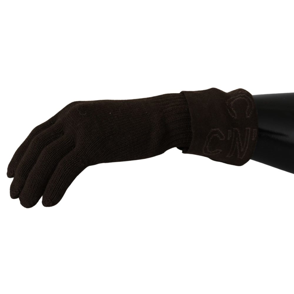 Costume National Brown Wool Knitted One Size Wrist Length Gloves - Picture 5 of 5